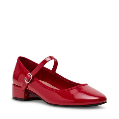 Tutuu Block-Heel Mary Jane Flats - 9 - Red Pat | Target