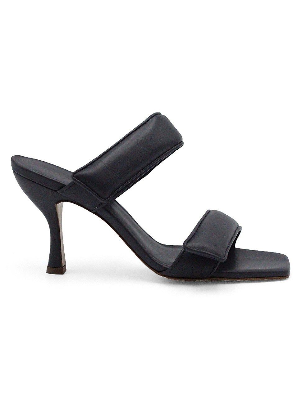 Women's Gia x Pernille Perni 03 Two-Strap Padded Leather Sandals - Anthracite - Size 8 | Saks Fifth Avenue