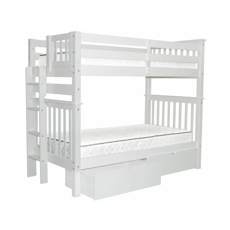 Treva Tall Twin Over Twin Bunk Bed with Storage | Wayfair North America