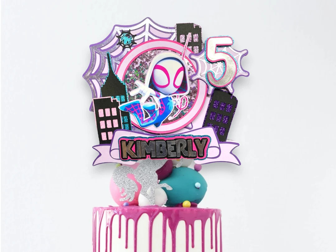 Ghost Spider/spider Gwen/ Shaker Cake Topper - Etsy | Etsy (US)