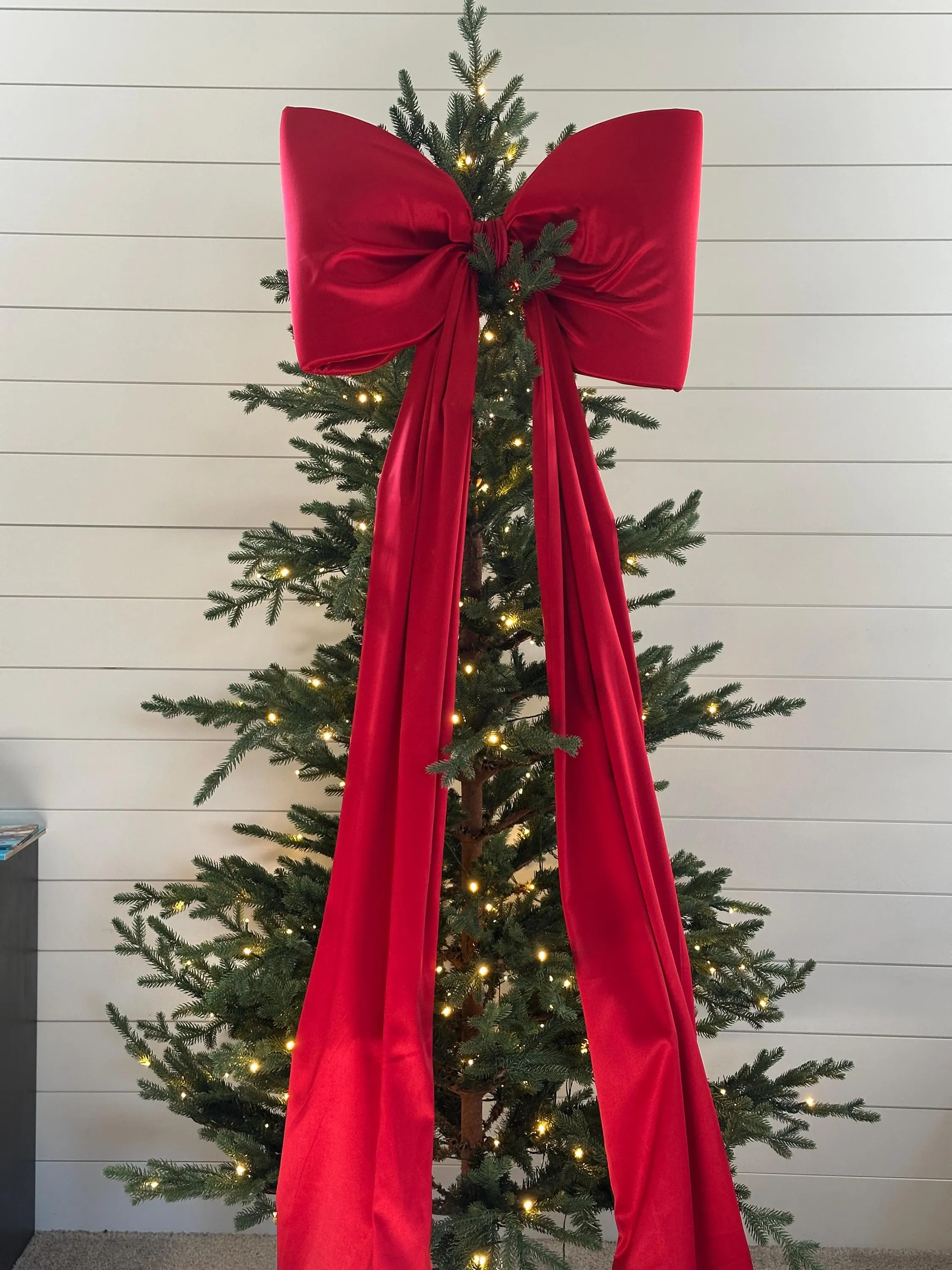 Large Red Satin Christmas Bow, Holiday Decor | Etsy (Global)