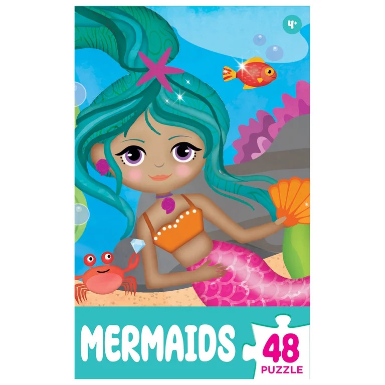 Mermaid 48 Pieces Interlocking Jigsaw Puzzle for Kids | Walmart (US)