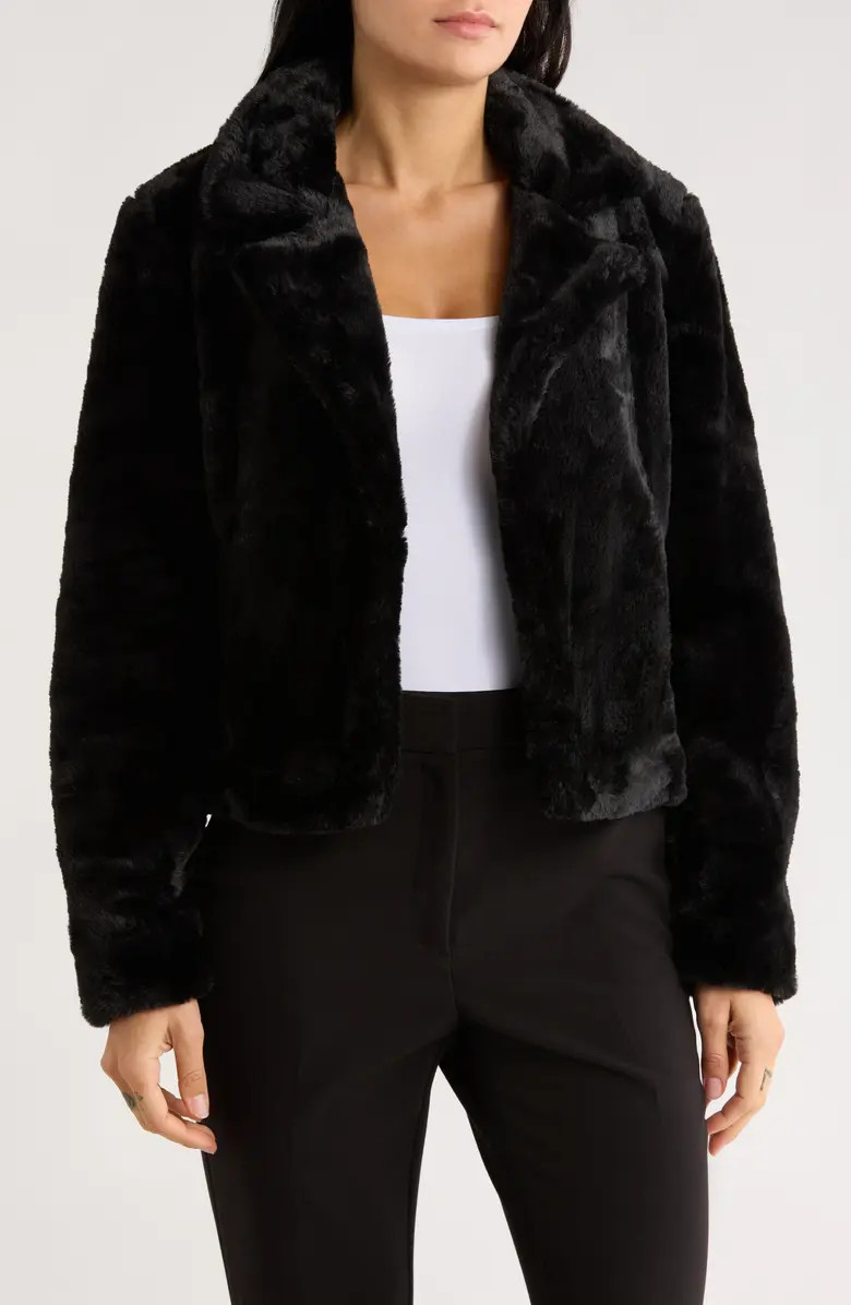 Faux Fur Crop Jacket | Nordstrom Rack