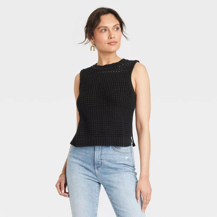 Women's Openwork Sweater Tank Top - Universal Thread™ | Target