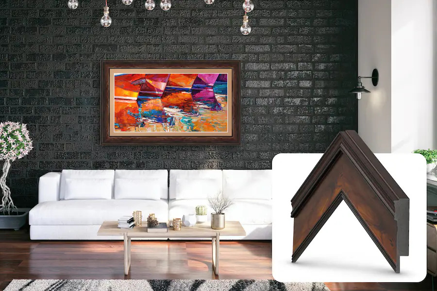 Deco TV Frames - Premiere Bezel for Samsung the Frame TV - 55" - Burlwood | Best Buy U.S.