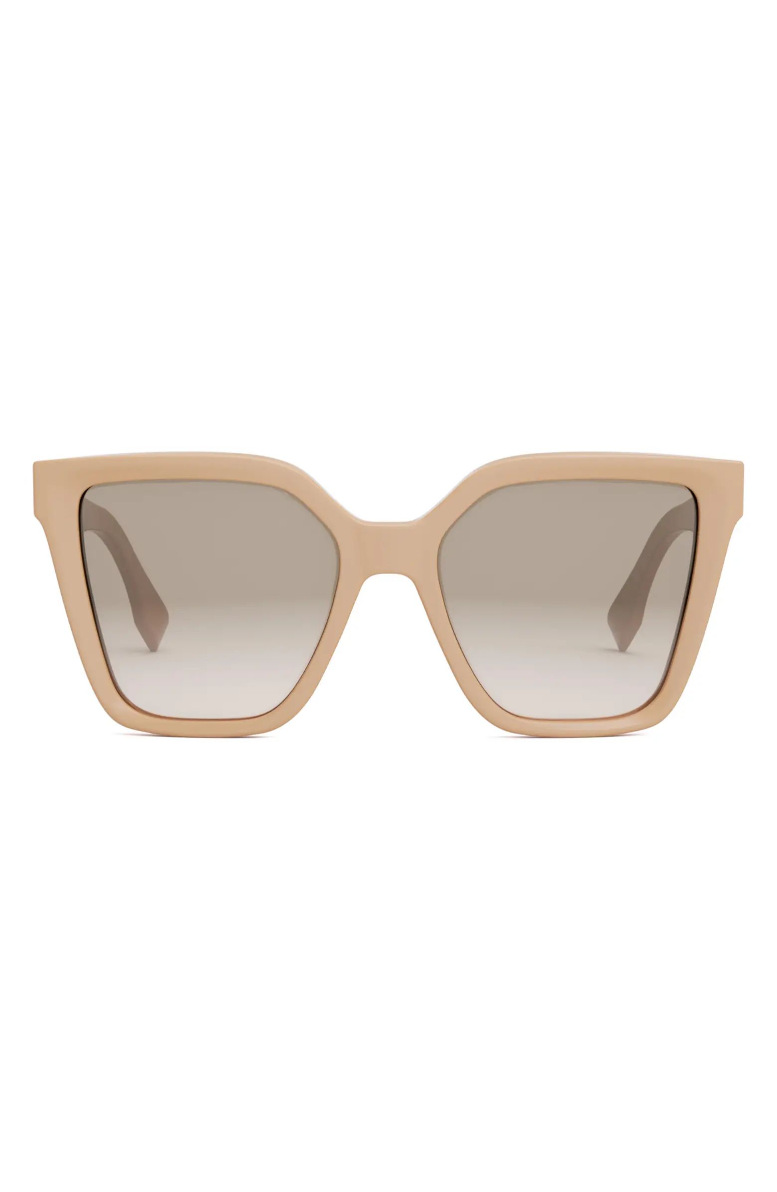 Fendi Lettering 54mm Gradient Square Sunglasses | Nordstrom | Nordstrom