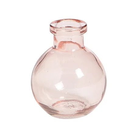4.5 Pink Bulb Shape Bud Vase (6 Pc) - Home Decor - 6 Pieces | Walmart (US)
