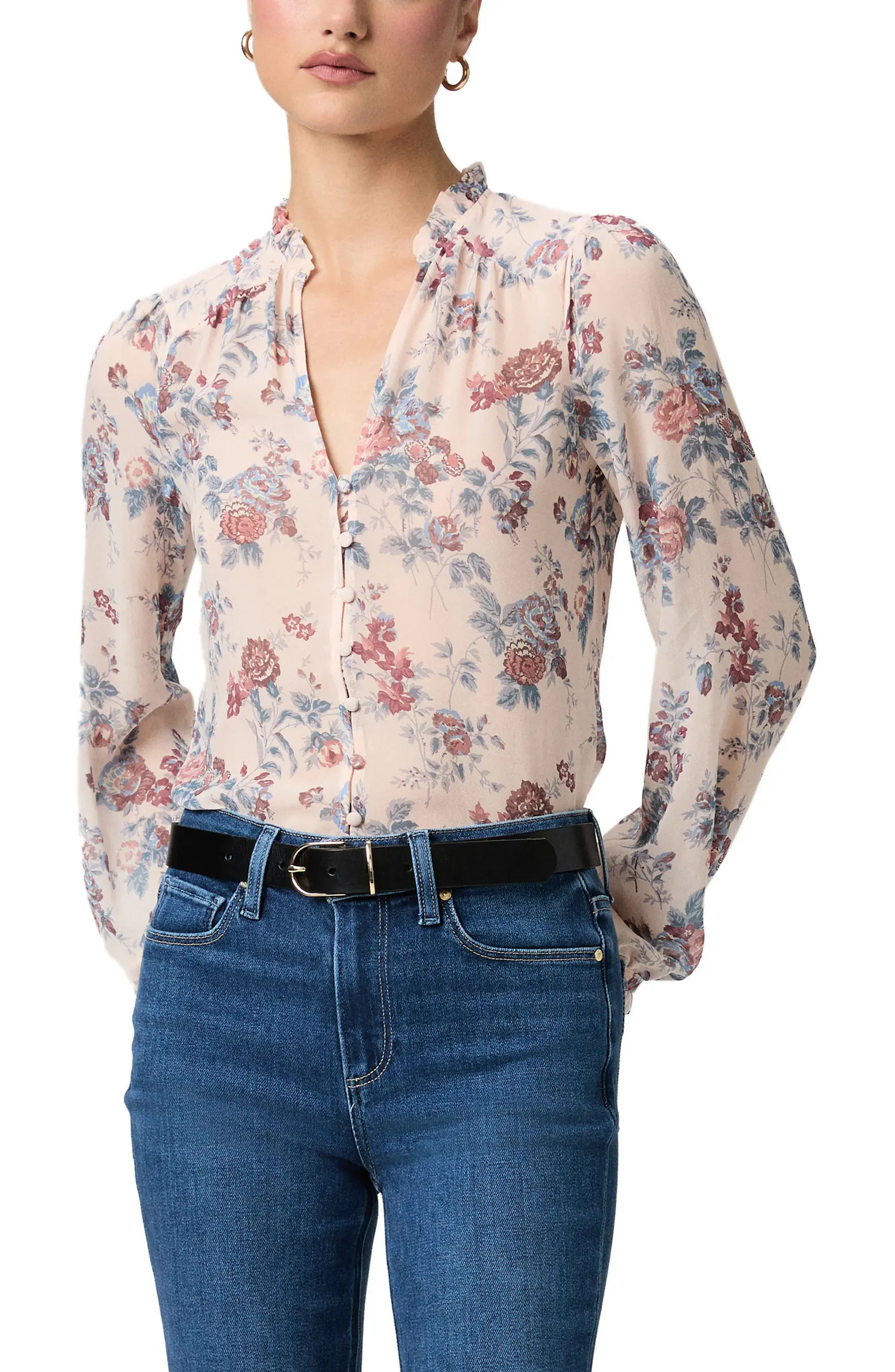 Lula Floral Print Balloon Sleeve Top | Nordstrom