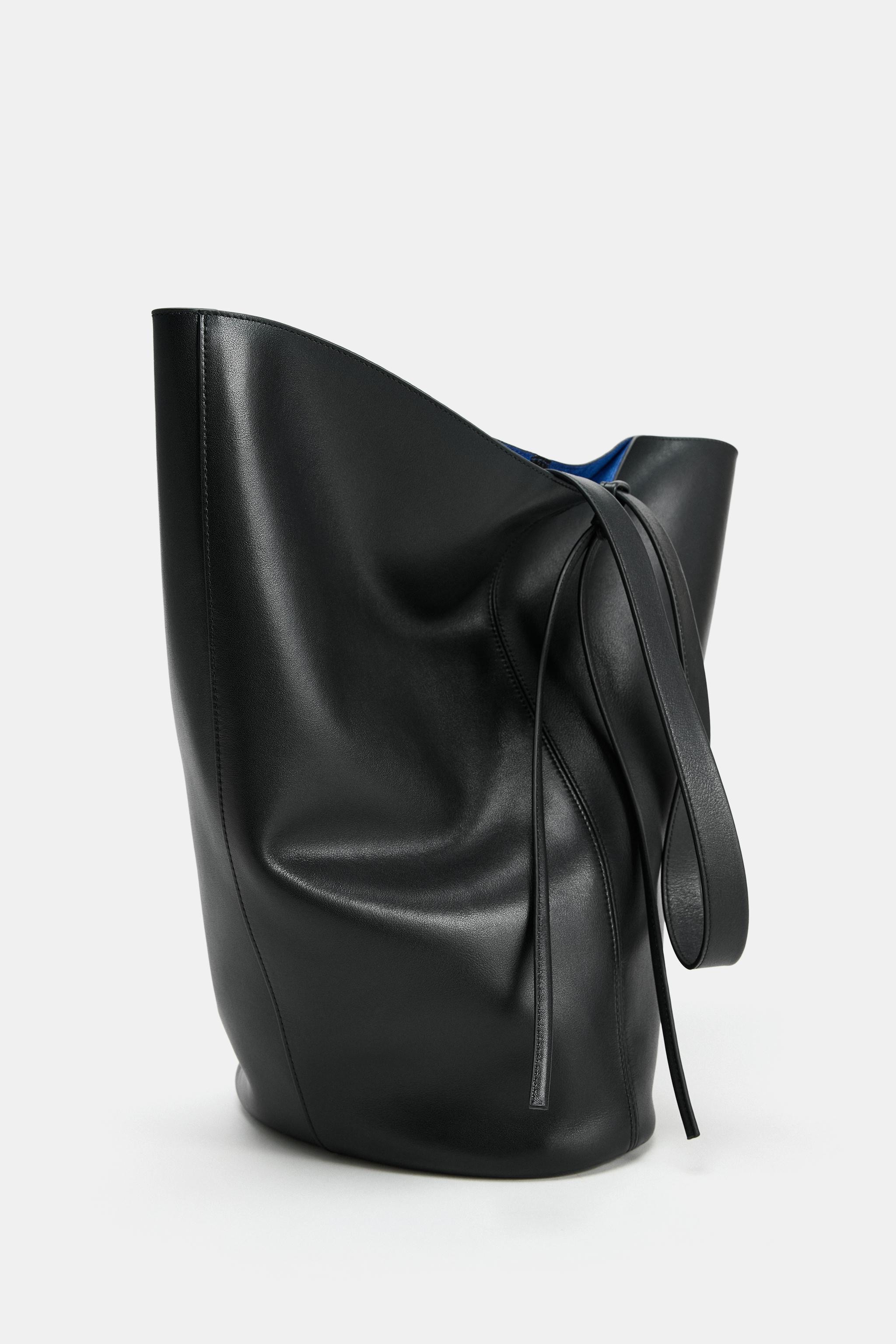 MAXI LEATHER SHOULDER BAG | Zara UK