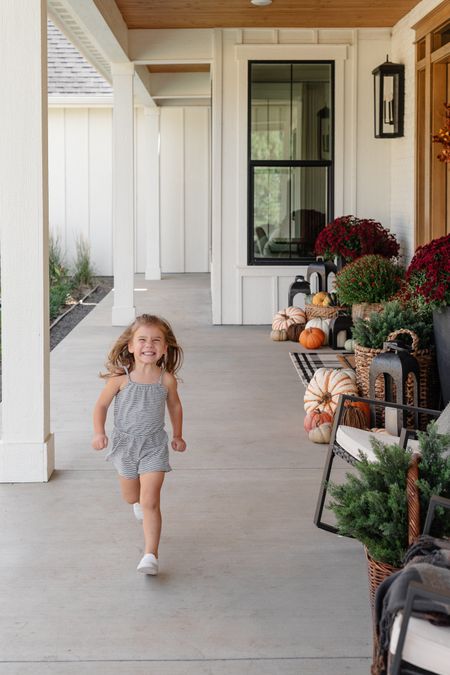 Shop the rest of our front porch here! 

Fall, autumn, fall front porch, welcome mat, exterior lighting, outdoor furniture, outdoor rocking chair, planter, pot, wreath 

#LTKhome #LTKfindsunder50 #LTKSeasonal
