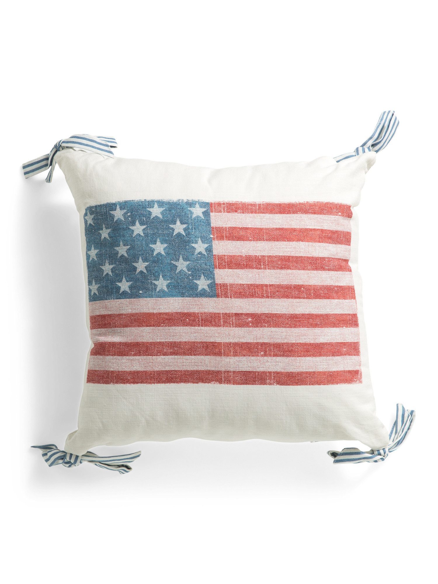20x20 Vintage American Flag Bows Pillow | TJ Maxx