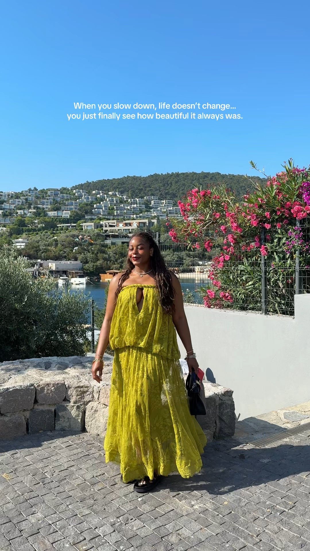 When you slow down.. 💚 on summer vacation in turkey wearing trendy green chartreuse dress from zimmermann - linking this beautiful dress below! … For more links to wedding guest dress summer, summer outfits, summer dresses, country concert outfits, fathers day gift guide, 4th of july outfit women, date night outfits, work outfits, travel outfits, follow me on LTK! ✨

#LTKsummer #LTKwedding #LTKtravel