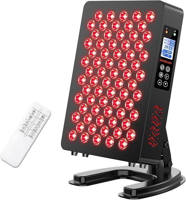 Red Light Therapy Panel with Adjustable 180° Stand – 630nm 660nm 810nm 850nm Near Infrared LED... | Amazon (US)