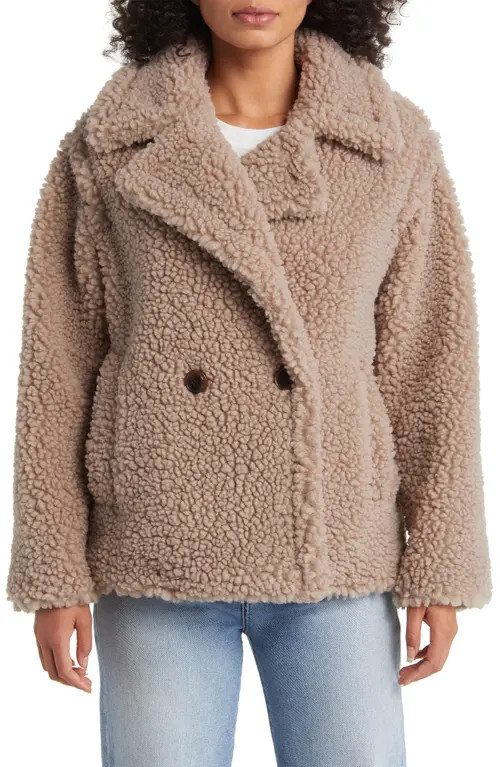 UGG(r) Gertrude Teddy Faux Shearling Coat in Putty at Nordstrom, Size Small | Nordstrom