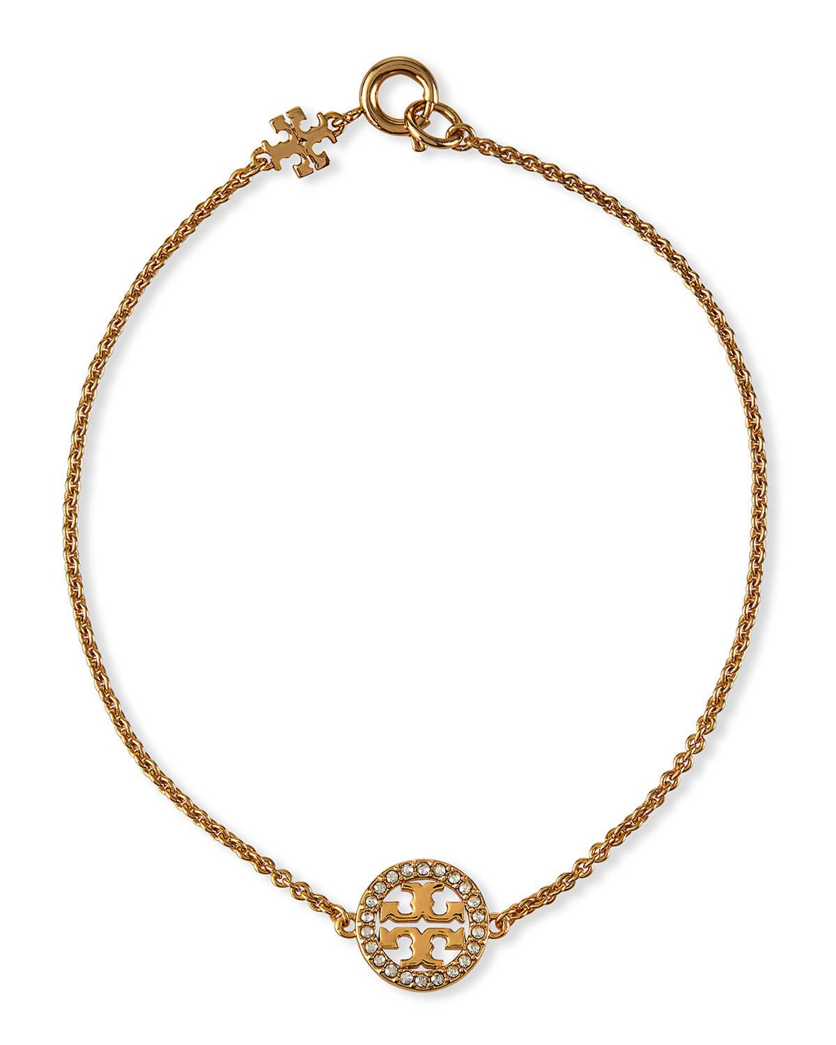 Pave Logo Miller Chain Bracelet | Neiman Marcus