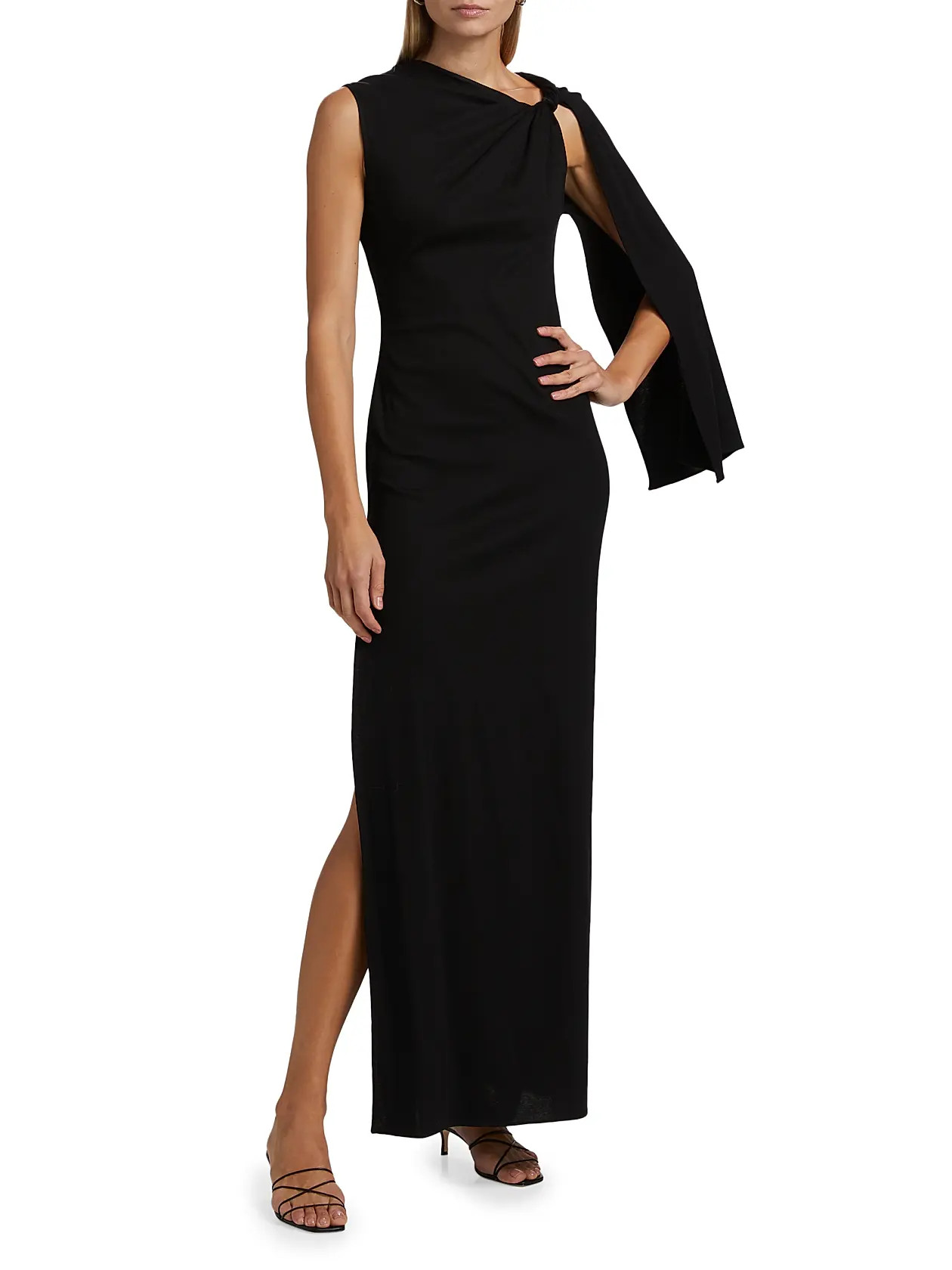 Twist Cape Cotton Maxi Dress | Saks Fifth Avenue