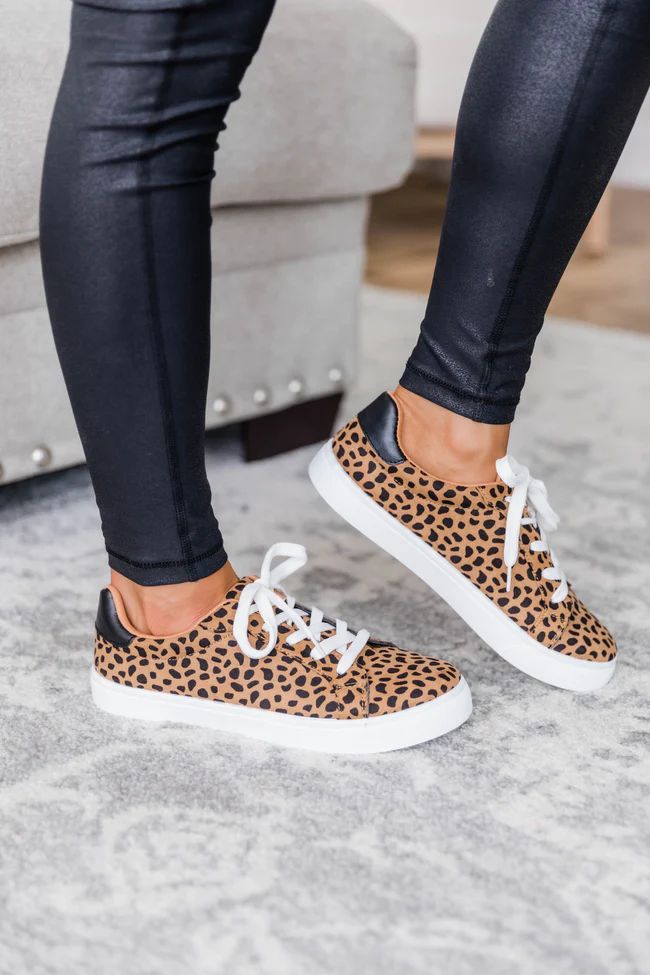 Debbie Animal Print Brown Sneaker | The Pink Lily Boutique