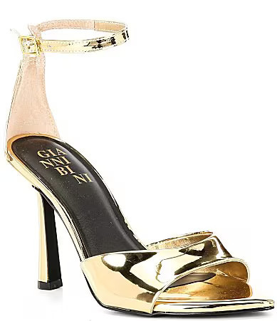 Gianni Bini Grady Mirror Metallic Stiletto Dress Sandals - 9.5 | Dillard's