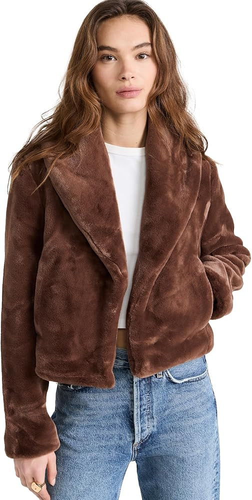 [BLANKNYC] Women's Espresso Faux Fur Martini Jacket | Amazon (US)