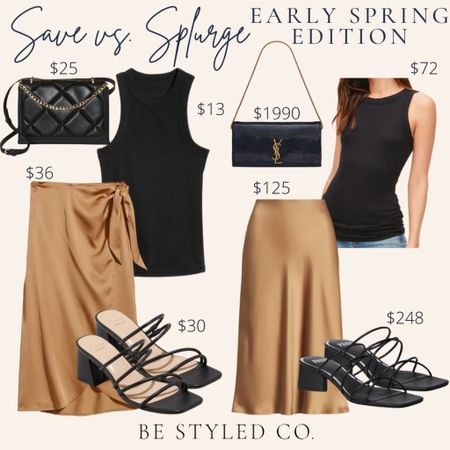 Save vs splurge Spring edition - the look for less - skirt look

#LTKunder100 #LTKFind #LTKSeasonal