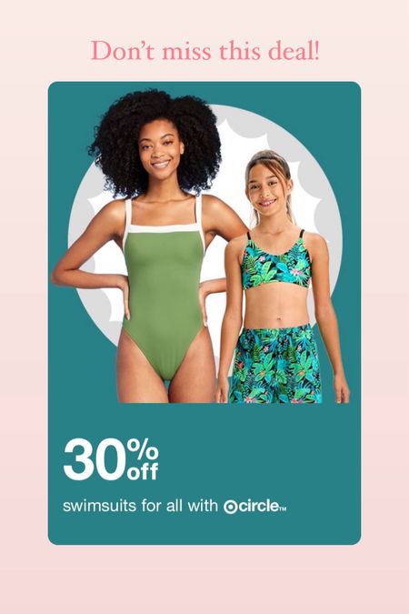 Time to snag swimsuits for the entire family! 