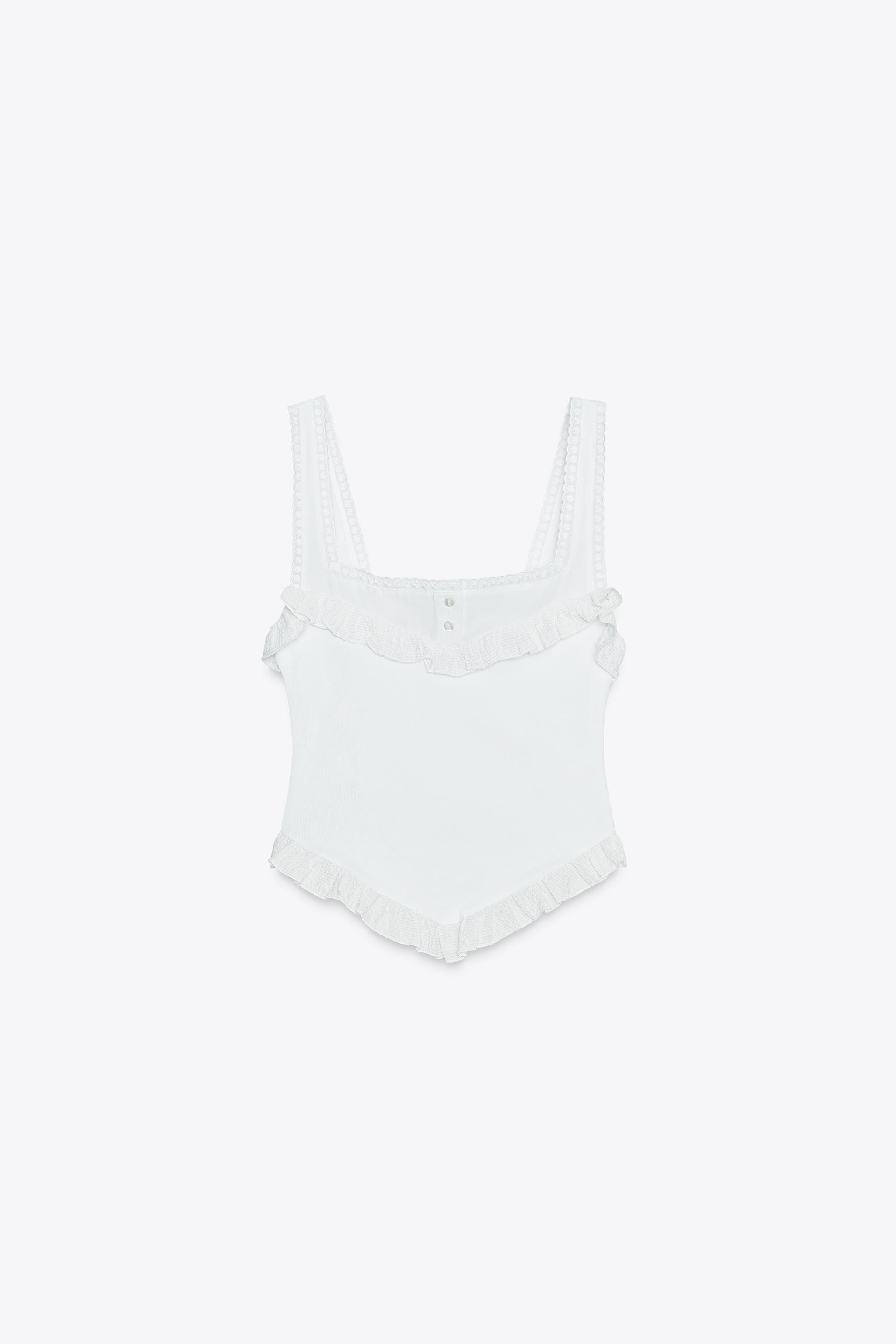 TOP WITH EMBELLISHED TRIM | Zara UK