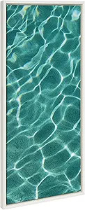 Kate and Laurel Sylvie Pool Days Framed Canvas Wall Art by Rachel Bolgov, 18x40 White, Light Coas... | Amazon (US)