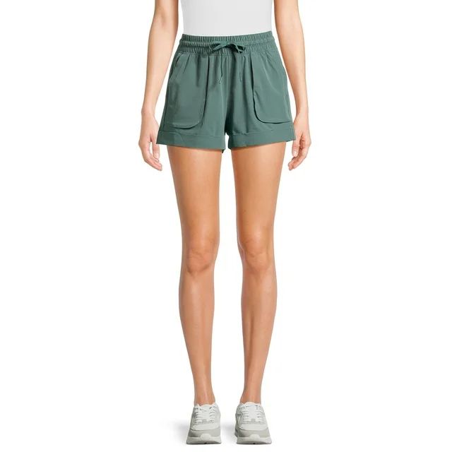 Avia Women's Woven Shorts with Porkchop Pockets, 3" Inseam, Sizes XS-XXXL | Walmart (US)