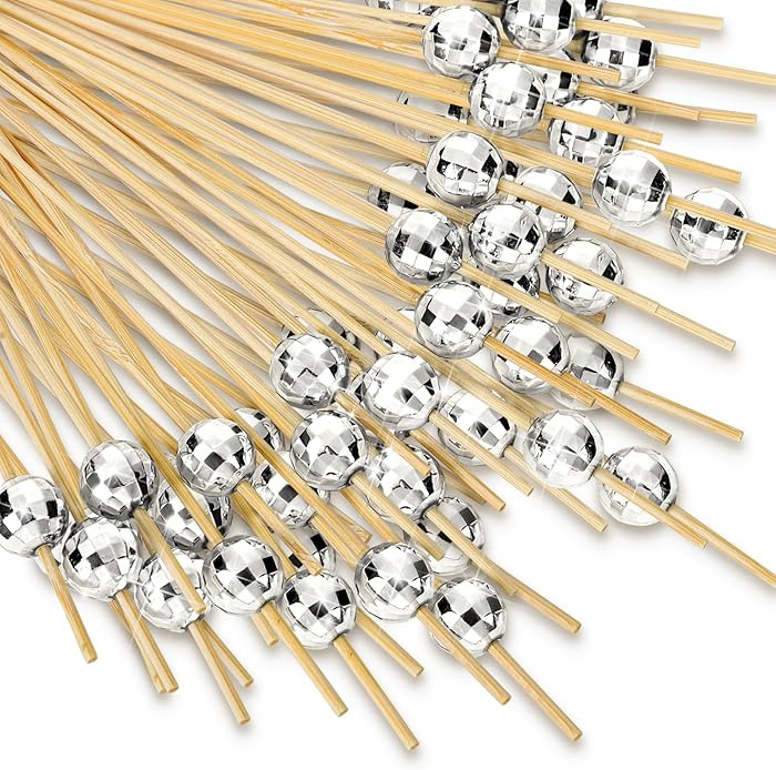 Hushee 300 Pcs Christmas Cocktail Picks Disco Ball Decorative Toothpicks for Appetizers Fancy Bam... | Amazon (US)