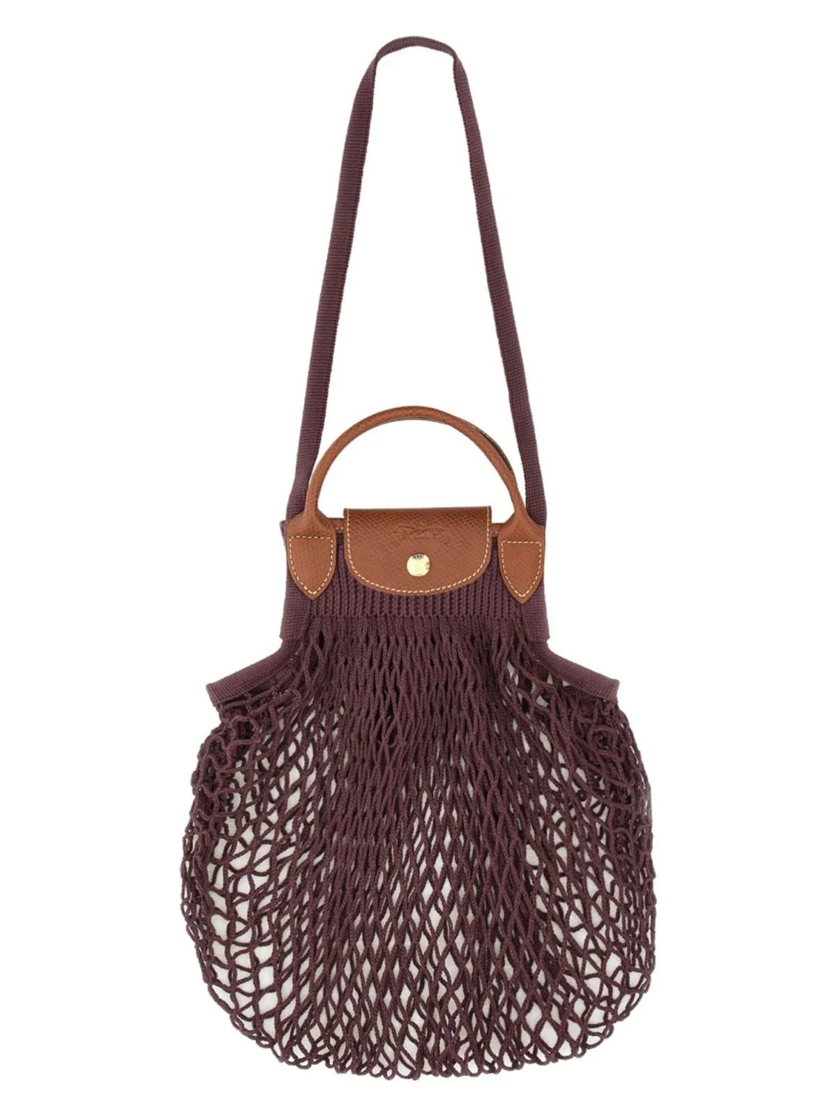 Longchamp Women's Le Plaige Filet Bag in Bordeaux | Size UNI | 10121 | LOZURI