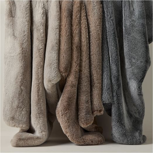 Faux Fur Chinchilla Throw | West Elm (US)