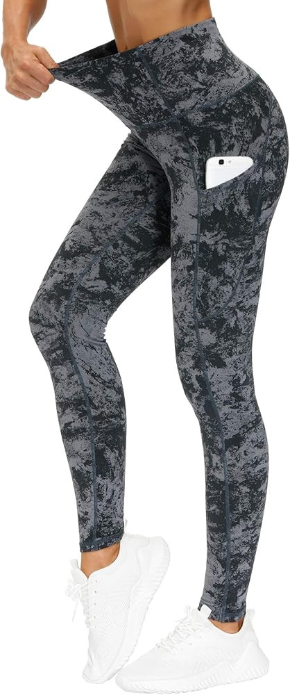 THE GYM PEOPLE Thick High Waist Yoga Pants with Pockets, Tummy Control Workout Running Yoga Leggi... | Amazon (US)