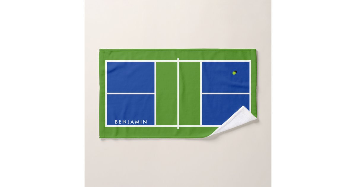 Pickleball Court Custom Name  Hand Towel | Zazzle | Zazzle