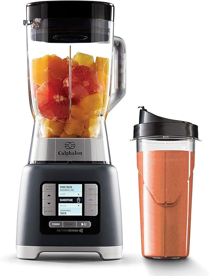 Calphalon 2099742 ActiveSense 2 Liter Blender with Blend N Go Smoothie Cup, Gray | Amazon (US)