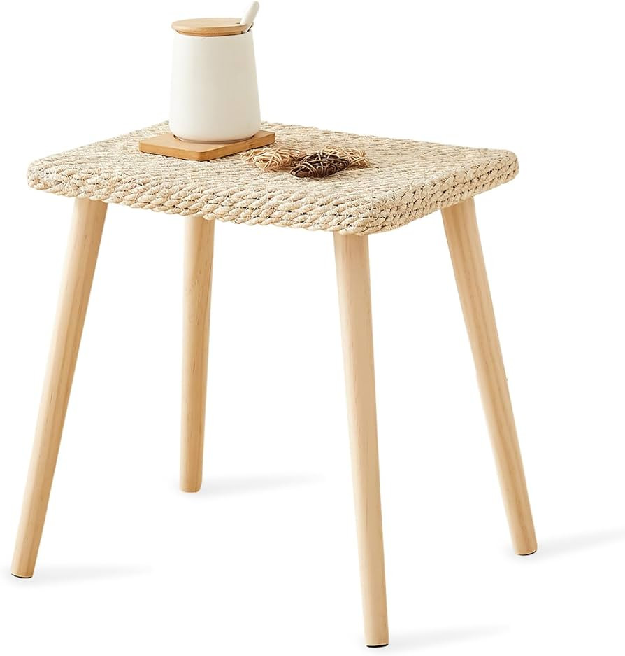 Wimarsbon 15.7'' Natural Seagrass Side Table, Small End Table Modern Home Decor Accent Table for ... | Amazon (US)