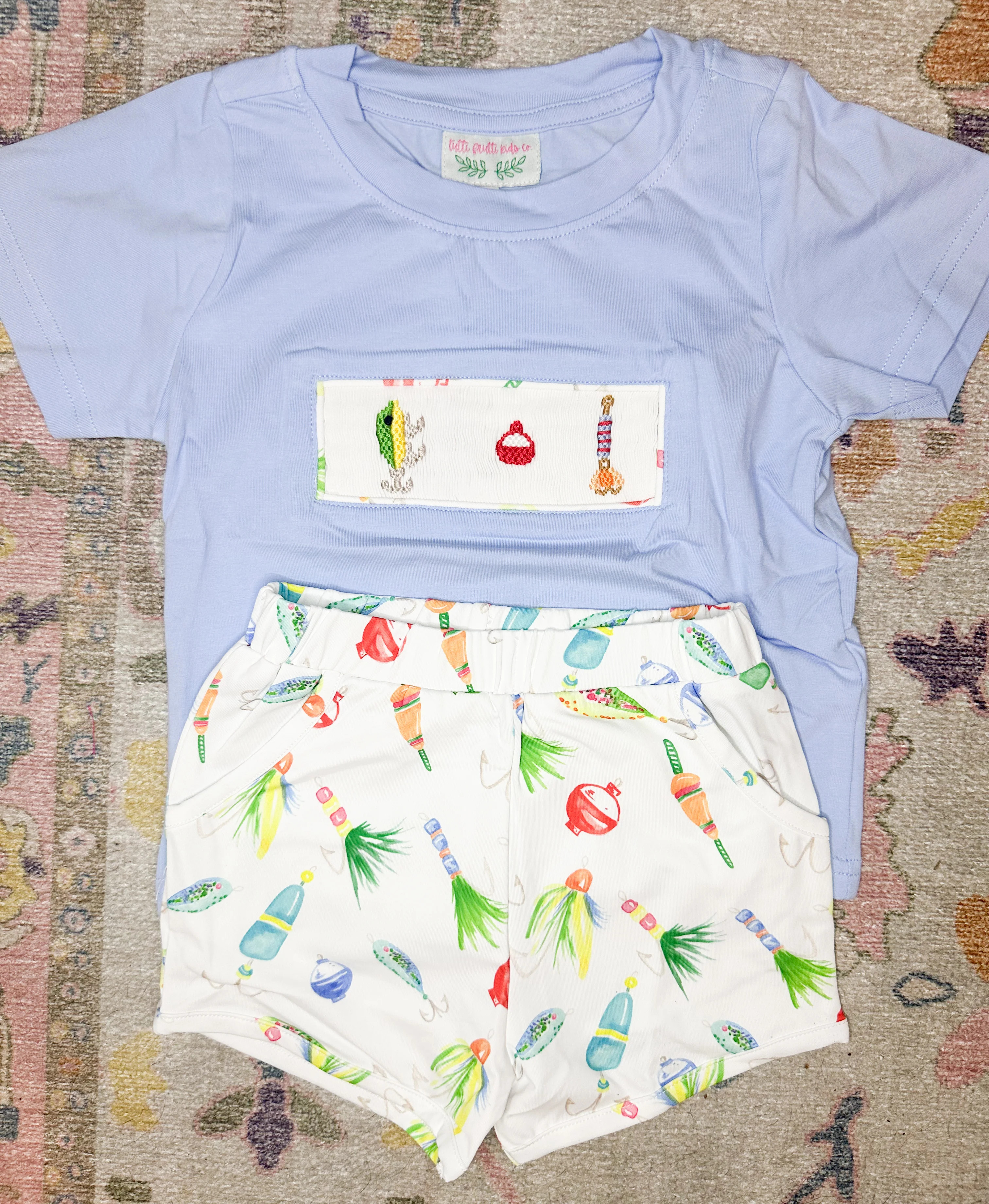 Summer Collection: Jameson fishin shorts set | Tutti Frutti Kids Co