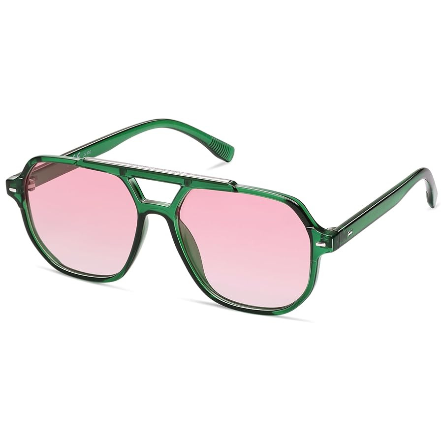 SOJOS Retro Trendy Aviator Polarized Sunglasses Men Women Vintage 70s Square Stylish Frame Sun Gl... | Amazon (US)