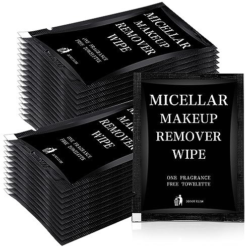 Ctosree 150 pcs Makeup Remover Wipes Bulk Individually Wrapped Makeup Wipes Single Remover Cloth Facial Cleansing Pads for Mascara Lipstick Oil Dirt Face Skin Travel Hotel(Black) | Amazon (US)
