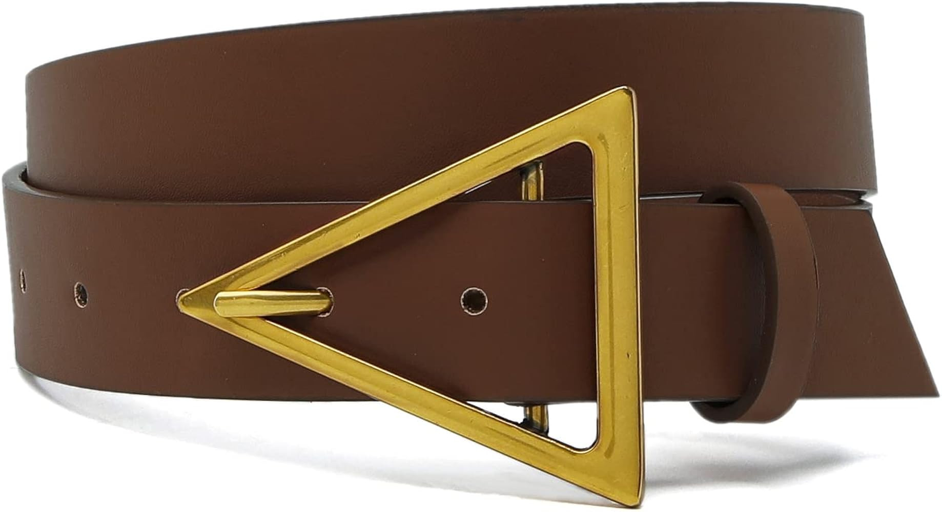 HOTWILL Belts for Women Jeans Dress Fashion Wide Waist Belt with Bronze Triangle Buckle | Amazon (US)