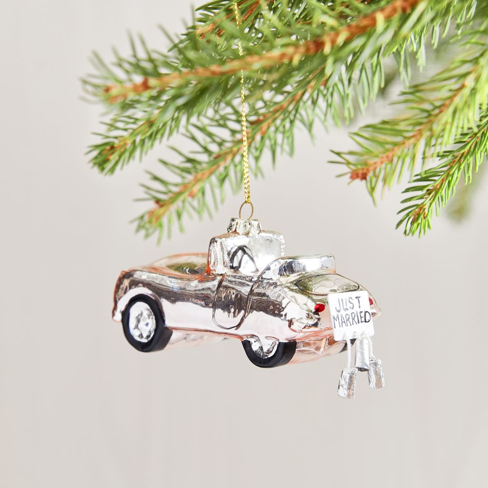 Just Married Celebration Ornament - Pink Car | West Elm (US)