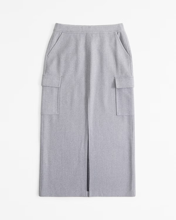 Women's Cargo Fleece Maxi Skirt | Women's Clearance | Abercrombie.com | Abercrombie & Fitch (US)