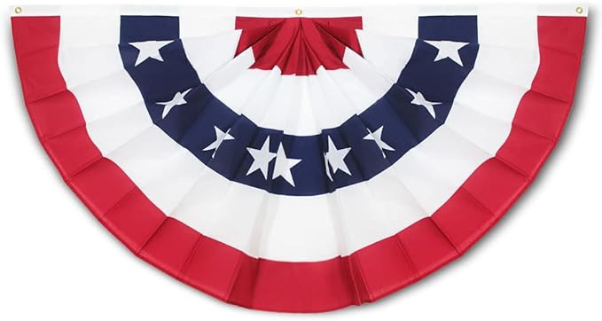 Anley USA Pleated Fan Flag, 3x6 Feet American US Bunting Flags Patriotic Stars & Stripes - Sharp ... | Amazon (US)