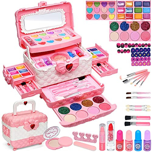 Kids Makeup Sets for Girls - Kids Makeup Sets for Girls 3-4,Play Make Up Kit,Maquillaje para Niñas, Best Toys for Little Girl,Princess Toddler Kid Stuff, Ages456789 10-12 Year Old Girl Birthday Gifts | Amazon (US)