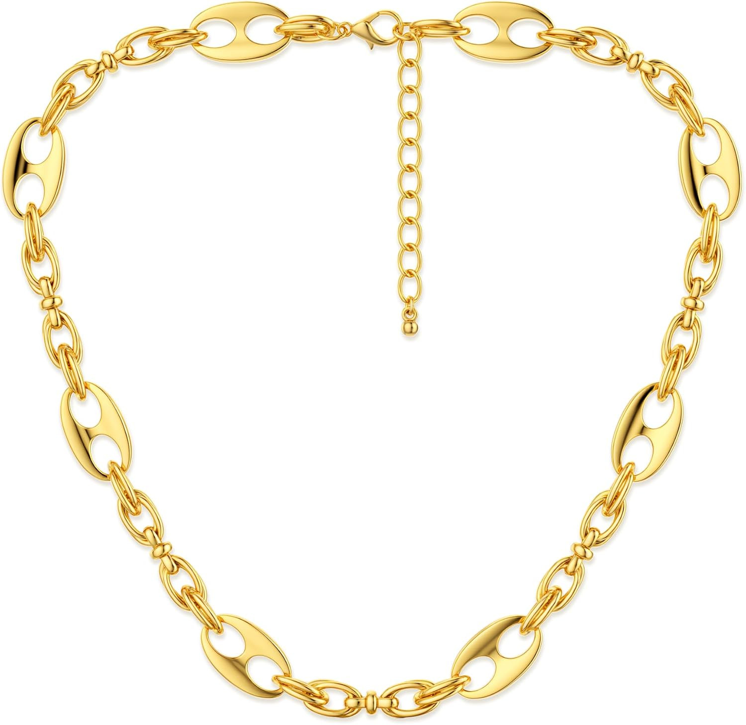 Chunky Choker Necklace Gold Bold Statement Necklace | Amazon (US)