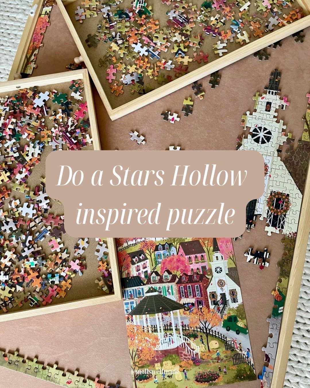 My favorite cozy hobby 🤎 plus, this one looks like Stars Hallow from Gilmore Girls! #giftidea #puzzle #fall

#LTKSeasonal
