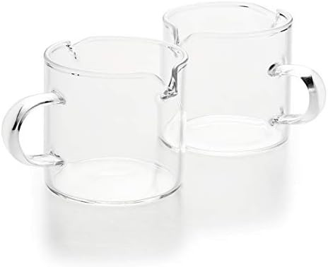 Shot Glasses Espresso Parts Double Spouts Milk Cup Clear Glass (Clear Glass-2Pack) | Amazon (US)