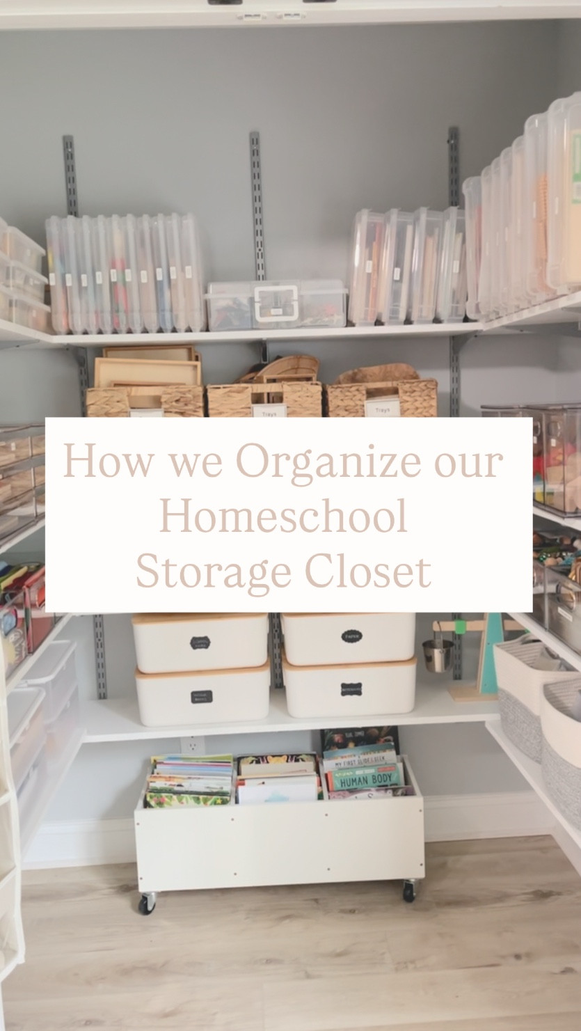 Here are all the organization supplies we use in our homeschool storage closet! I hope this gives you some inspiration and ideas for your space 💛

#backtoschool #homeschoolorganization #montessorihomeschool #Montessorihomeschooling #homeschooling #organization #schoolsupplies #homeschoolinspo #organizationinspo #schoolsuppliesorganization #ltkbacktoschool #homeschoolfindsunder50 #homeschoolfindsunder100

#LTKFindsUnder50 #LTKKids #LTKHome