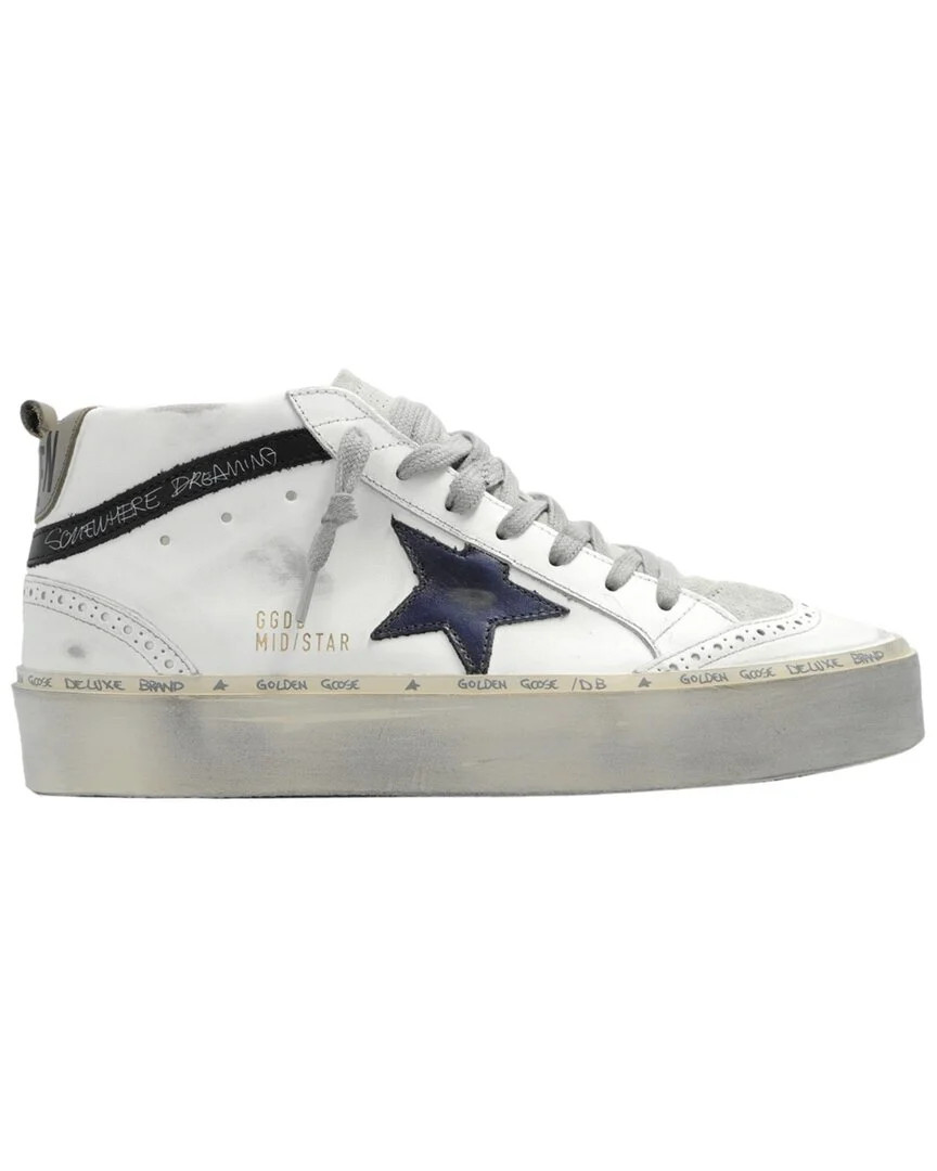 Golden Goose Hi Mid Star Leather Sneaker | Shop Simon
