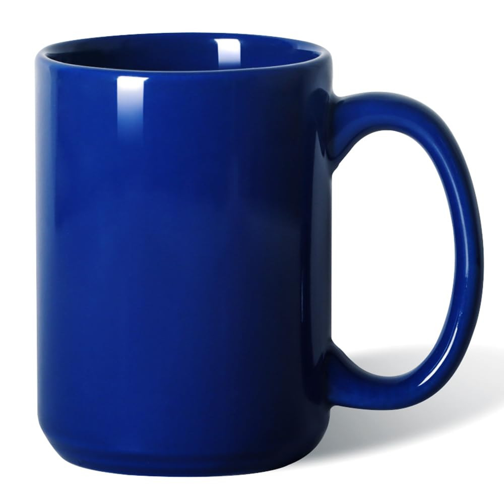 Smilatte 16 OZ Porcelain Coffee Mug, Classic Blank Ceramic Cup with Large Handle for Tea Latte Ca... | Amazon (US)