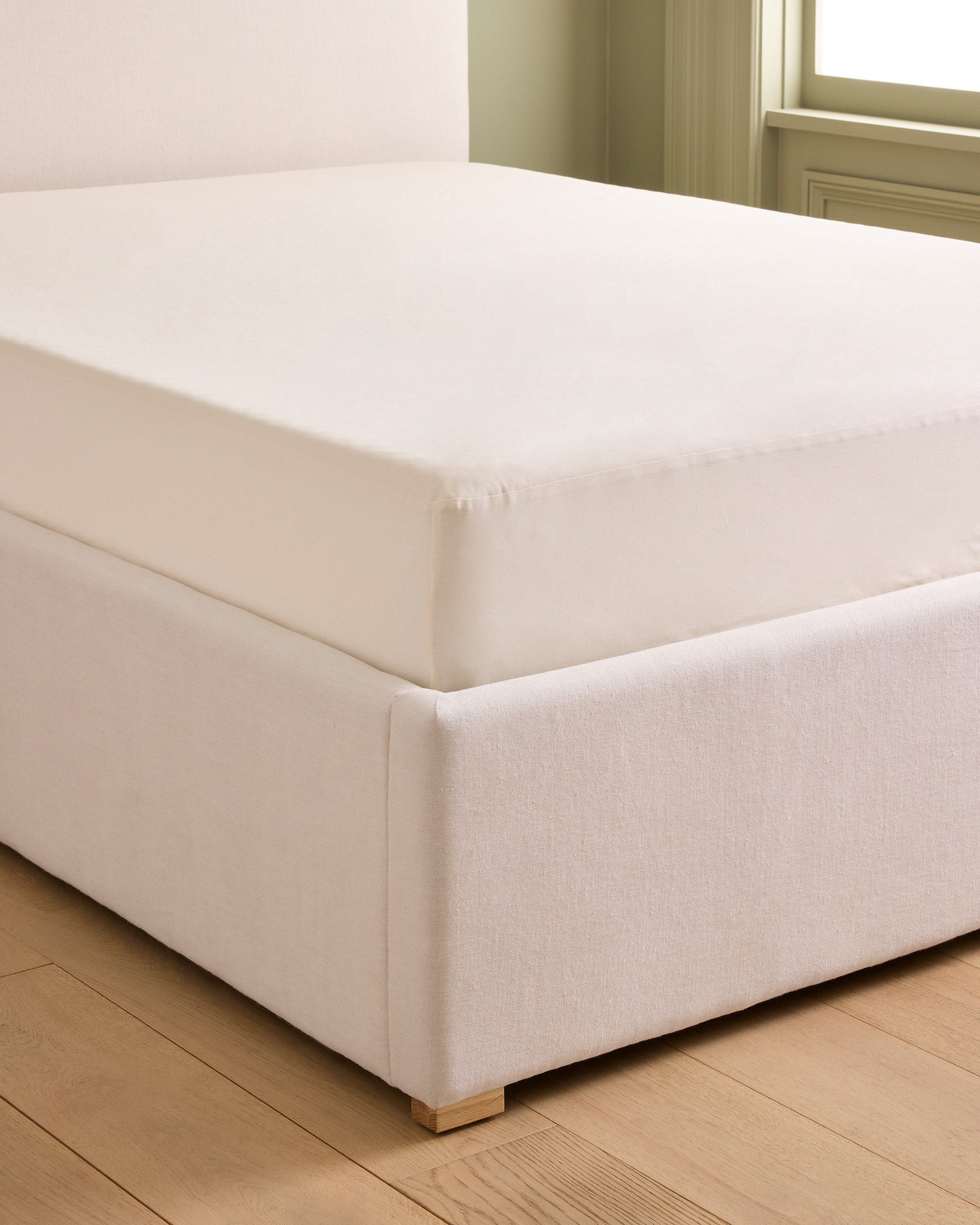 Quince | Organic Waterproof Mattress Protector in Natural, Size Full, Cotton | Quince